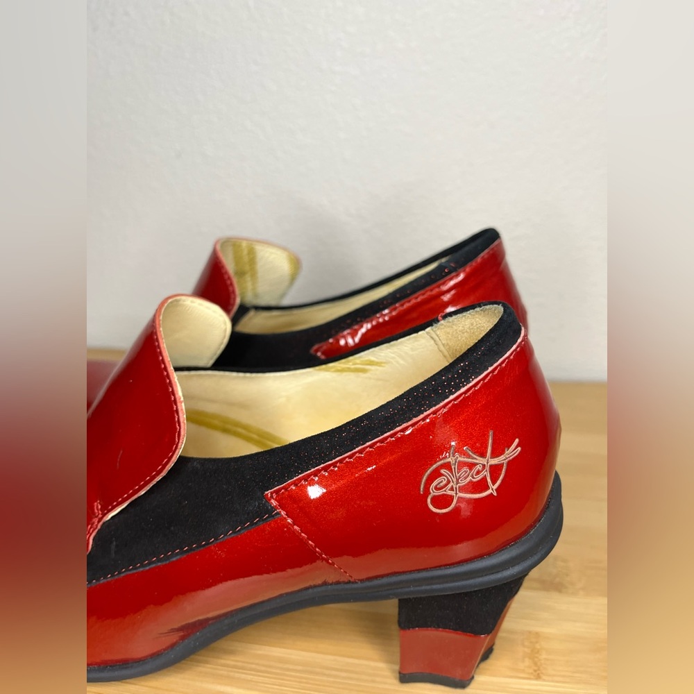 Eject Funky Two Tone Red Pumps Size 39 US 8.5 Made in Portugal - Picture 3 of 8